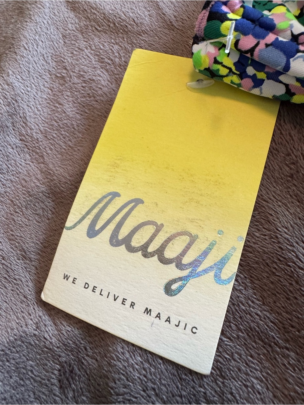Maaji Multicolor Floral Fabric Accent with reversible navy and white print NWT - Picture 7 of 11